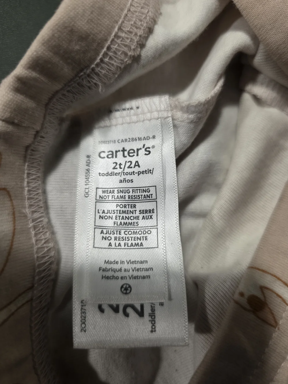 Carter's Light Pink Swan Pajama Set for Kids